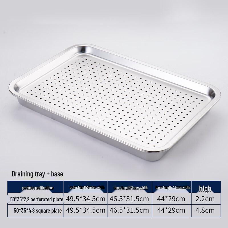 Yunduo Stainless Steel Rectangular Deep Basin and Colander Set