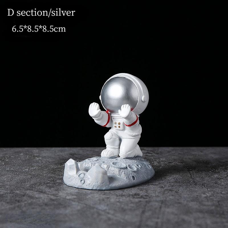 Resin Astronauts Ornaments Universal Cell Mobile Phone Stand Holder Spaceman Bracket Toys Home Office Desk Decor Birthday Party