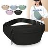 Женская уличная однотонная легкая спортивная поясная нагрудная сумка с несколькими карманами