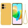For TECNO Spark Go 3 Liquid Silicone Case Phone Back Cover with Hand Strap