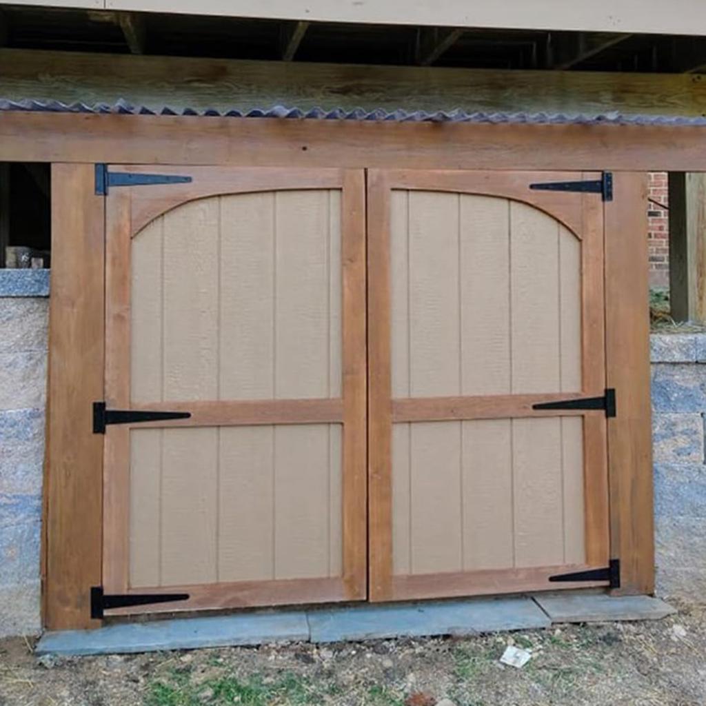 T Shape Door hinges with Screw Triangular Shed Barn Door Hinge Durable Sturdy Black Tee Iron Hinges Wrought Hardware accessories