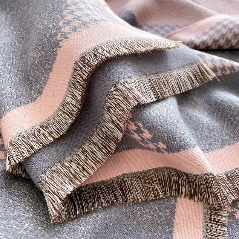 Imitation Cashmere Scarf Versatile Love Pattern Printing Warm Air Conditioner Shawl With Fashion Scarf