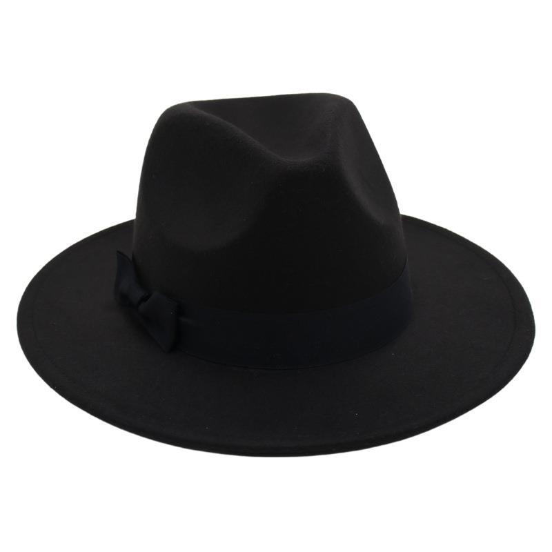Винтажный цилиндр, бабочка, костюм, джазовая шляпа, мужская и женская, иностранная фетровая шляпа, шляпа Хепберн из твида