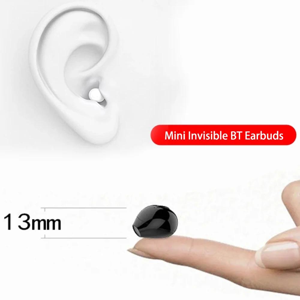 Невидимые наушники Мини-наушники V5.2 Bluetooth TWS Внутриканальные наушники Шумоподавление Беспроводные наушники для сна Внутриканальные наушники с микро