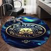 1PC round rug Fc Crest Design Printed Round Area Rug ,Rug For Home Office, Round Chair Rug, Decorative Carpet Fan gifts Christmas gift