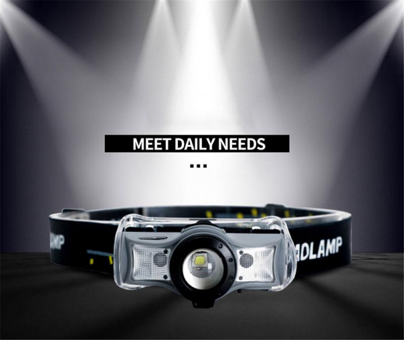 Мини аккумуляторный мощный датчик налобный фонарь USB головной фонарик светодиодный налобный фонарь походный поисковый фонарь