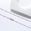 Jewelry S925 Sterling Silver Necklace Sideways Bead Chain Ladies Pendant Chain