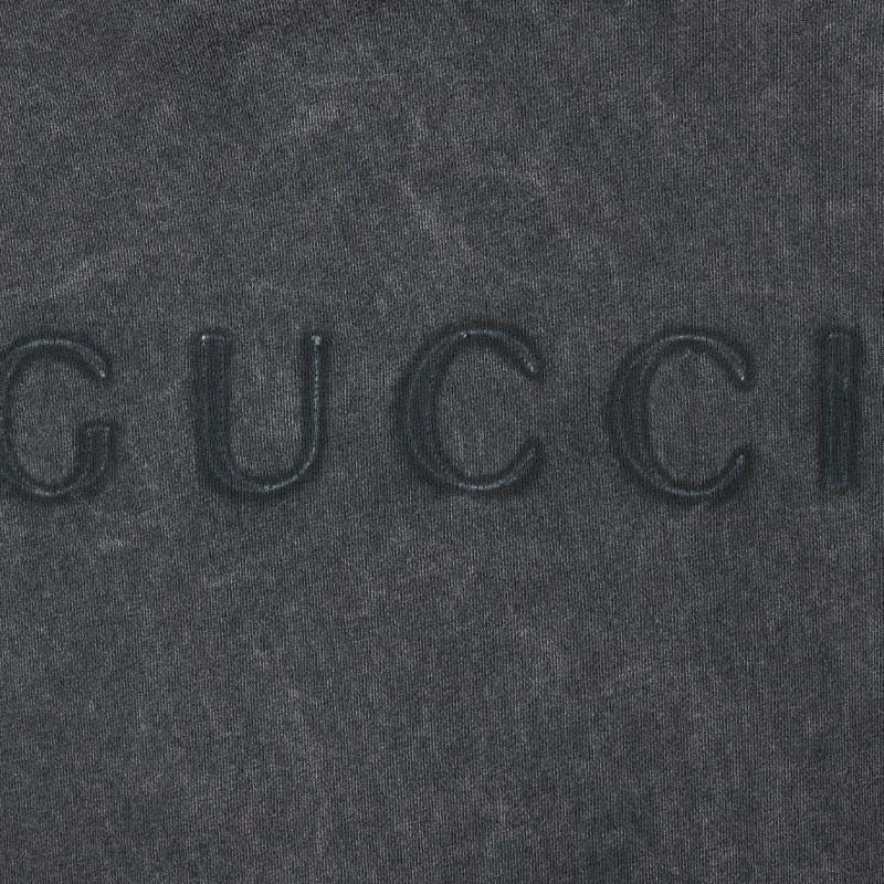 GUCCI Vintage Effect Drawstring Hoodie 795470-XJHD3-1000
