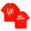 Korn Музыкальный Концерт Рок-Группа Мировой Тур Футболка из Чистого Хлопка Персонализированная Уличная Универсальная 2025 Летняя Модная Футболка