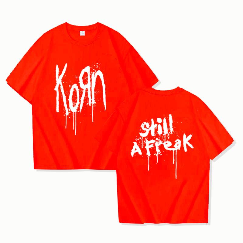 Korn Музыкальный Концерт Рок-Группа Мировой Тур Футболка из Чистого Хлопка Персонализированная Уличная Универсальная 2025 Летняя Модная Футболка