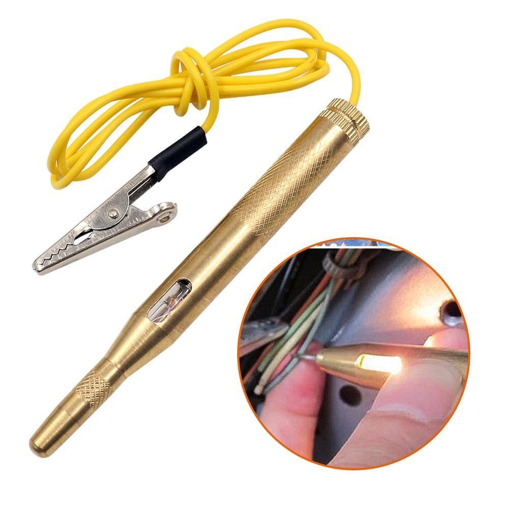 Auto Car Light Circuit Tester Lamp Voltage DC 6V 12V 24V Copper Test Pen Detector Probe Light System Test Probe Lamp Tools Fuse Holders1