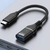 Высокоскоростной USB Type C OTG адаптер с нейлоновой оплеткой, поддерживает передачу 10 Гбит/с, быструю зарядку 5 В 3 А