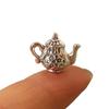 3 Colors Dollhouse Miniature Tea Alloy Tea Set Model Food and Game  Miniature Dollhouse Decorations