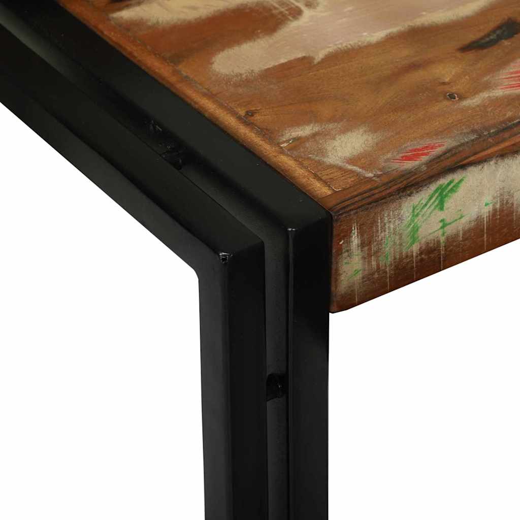 Nesting Table Set 3 pcs Solid Recycled Wood and Metal
