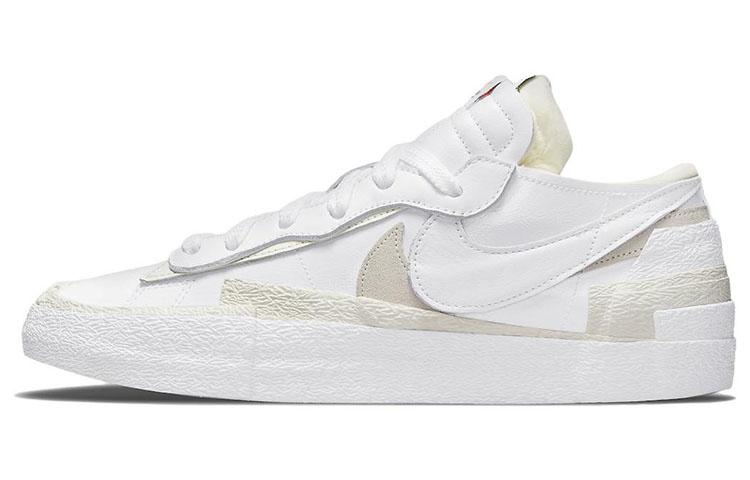 Nike Кроссовки Blazer Low Sacai Белая лакированная кожа DM6443-100