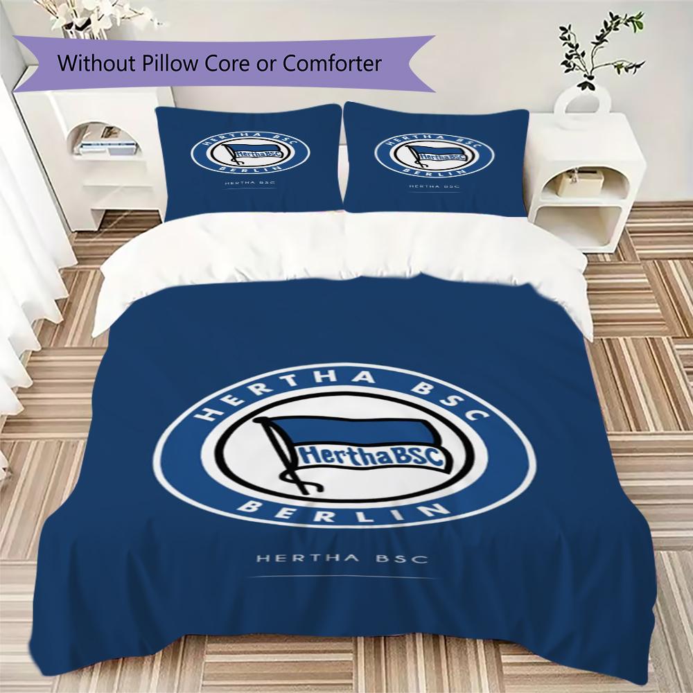 Hertha BSC Pattern Bedding uilt Set uilt Cover Pillowcase Home Decoration Birthday Gift (1 * duvet cover + 2 * pillowcase without core)39