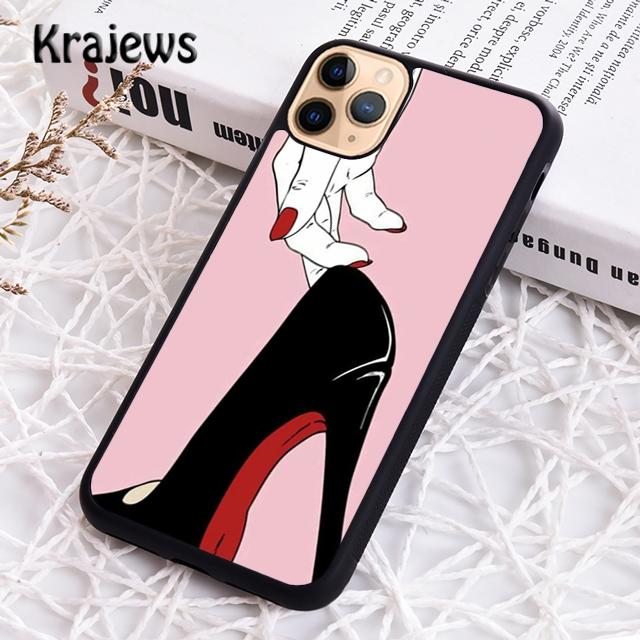 Krajews красные туфли на высоком каблуке Милый чехол для телефона For iPhone 17 Air 16 15 14 plus 11 12 13 pro max coque Shell Fundas
