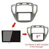 For TOYOTA HIGHLANDER 2000-2007 Silver 9 Inch 2 Din Car Stereo Radio Fascia Frame Refitting Dash Modification Panel Trim Bezel