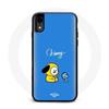 Case for Iphone XS Max Bangtan BTS BT21 Chimmy Jimin Blue Background