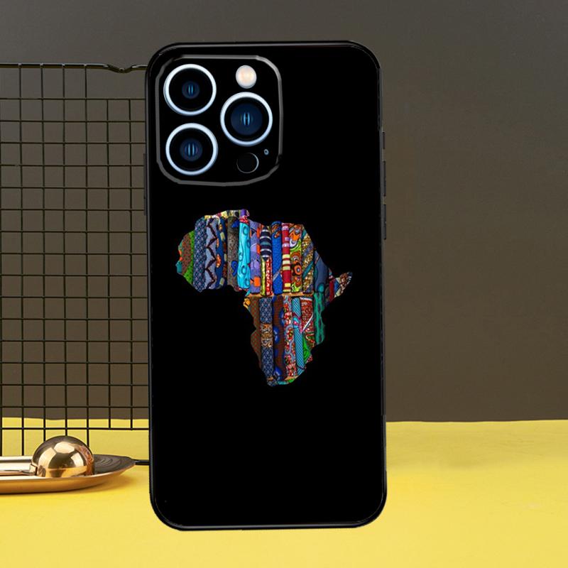 Карта Африки Африканские Ткани Чехол для Телефона Для iPhone 13 12 14 11 16 15 Pro Max Plus Mini 7 8 X XR XS Max Чехол