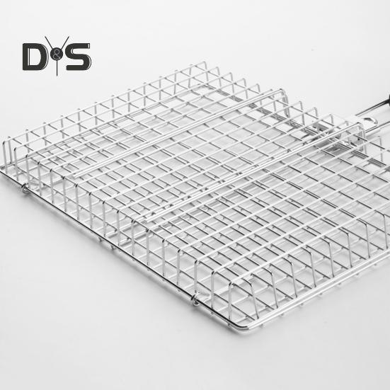 Корзина для гриля для рыбы и овощей, корзина для гриля из нержавеющей стали, переносная складная подставка для гриля для кемпинга и барбекю, для рыбы, овощей, креветок