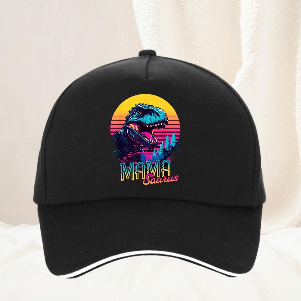 Funny MamaSaurus TRex Dinosaur Mom hat Outdoor Adjustable Casual Hats Sunscreen Hat Unisex Women Golf Baseball Cap