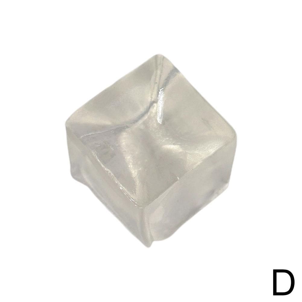 Squeeze Toy Ice Clear Ice Cubes Squishy Toys Fidget Toy Ice Block Stress Ball Toy Transparent Cube Stress Relief Squeeze Toy