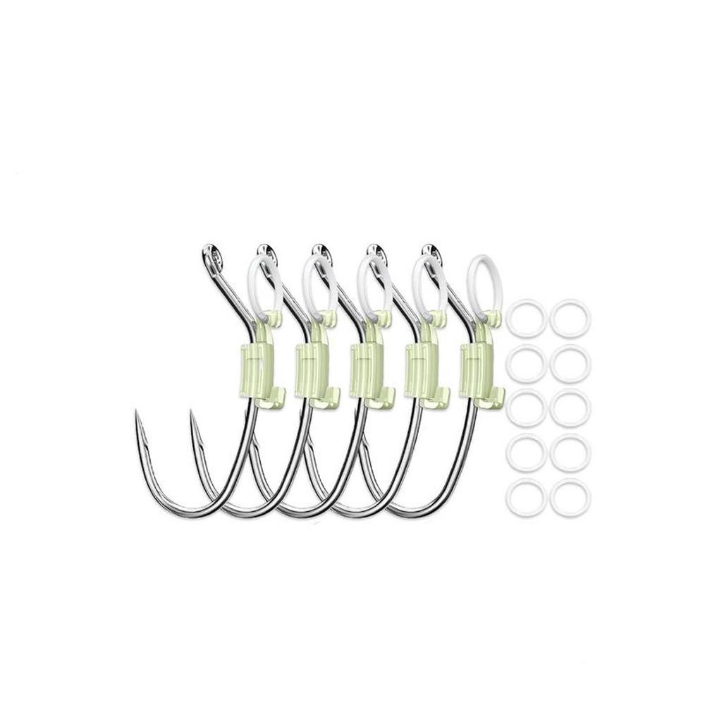 5/10/20Pcs Stainless Luminous Bait Fixed Holder Set Fishing Hooks for Fishing Accessories