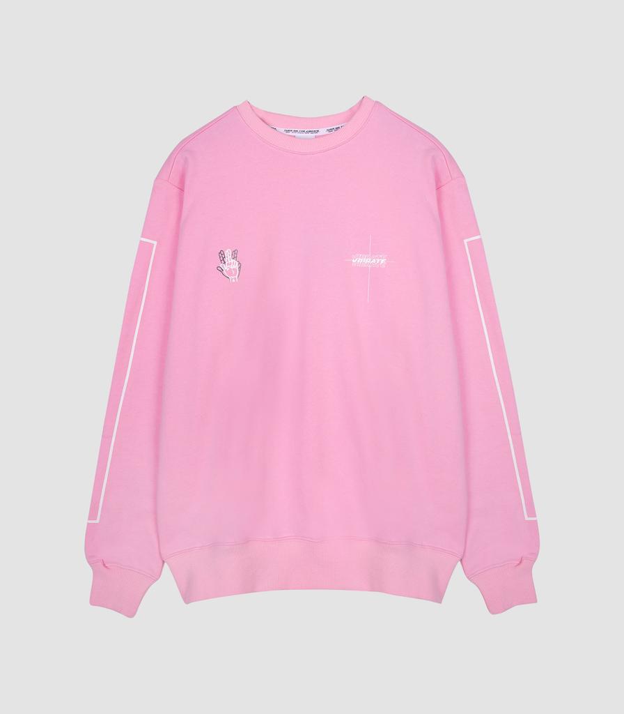 VIBRATE Classic Mini Logo Sweat Shirt (Pink)