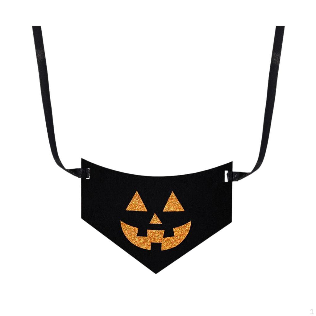 Аксессуары для шарфа-банданы для собак на Хэллоуин 15x11,3 см для праздничных торжеств, одежда из фетровой ткани
