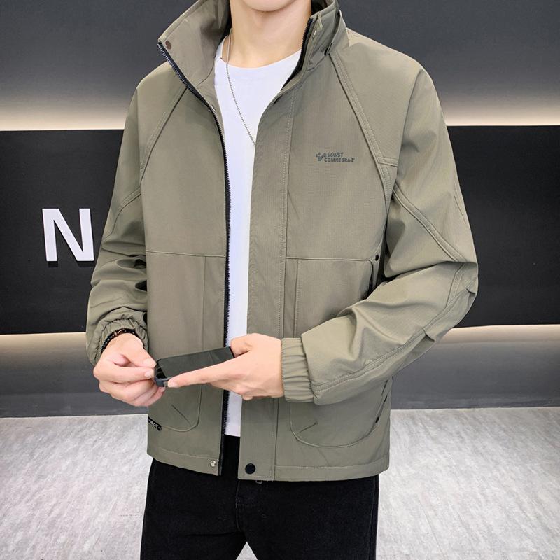 Осенняя куртка мужская Новая свободная куртка с капюшоном в стиле кэжуал для молодежи, для занятий спортом на открытом воздухе, костюм высокого качества