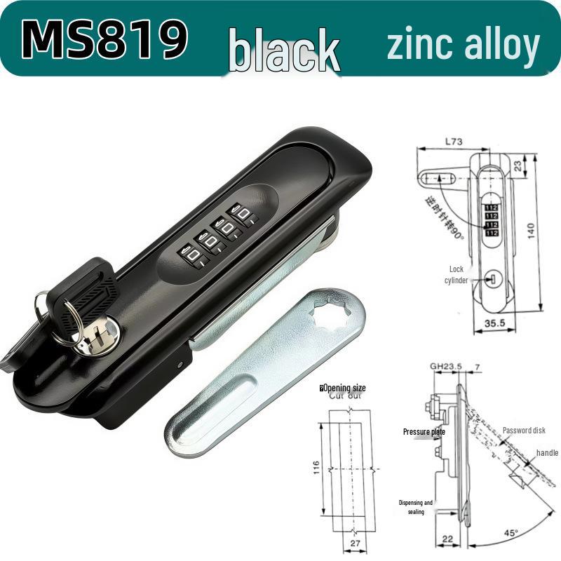 MS819/MS889 Password Cam Lock for Car Charging Stations, Cabinets, and Storage Boxes.