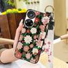 Anti-dust Wristband Phone Case For ZTE Blade V40S/Axon40 SE Flower Durable Fashion Design Ring Back Cover Silicone