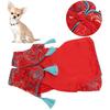 Soft Fabric Dog Cheongsam Floral Print Pet Qipao Dress Traditional Dog Outfit  Daily Wear