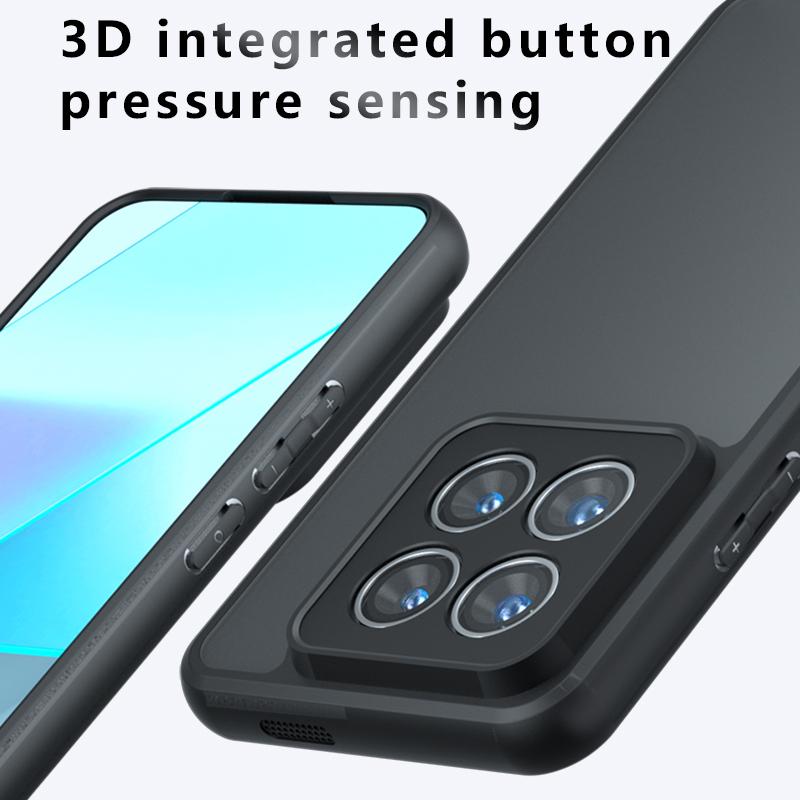 Для Xiaomi 14 Pro Чехол-бампер из ТПУ Чехол со встроенными 3D кнопками Для Xiaomi 15 Защита от падения Подушки безопасности Чехол-кожух Для Xiaomi 14 Ultra