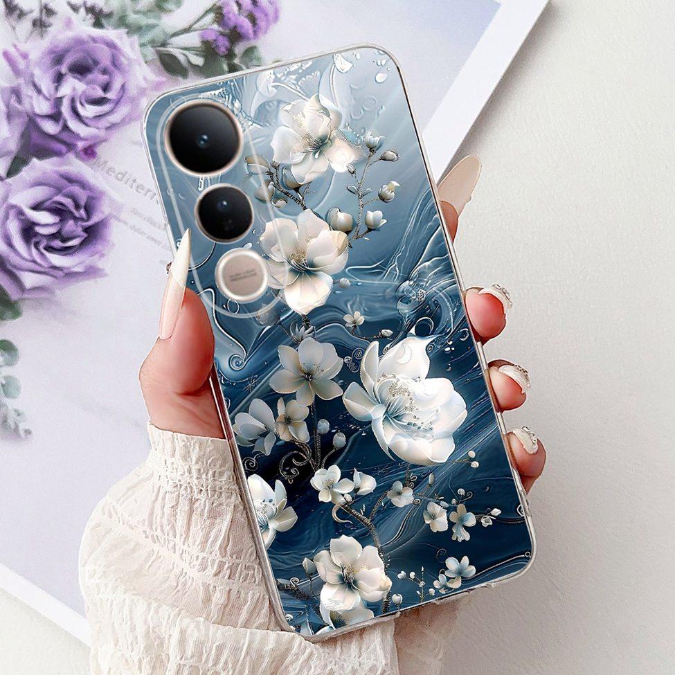 For Vivo V50 Lite 5G Case Cover Cute Cat Luxury Fashion Flowers Funny Cool Painted Back Cover For Vivo V50Lite 5G Phone Case