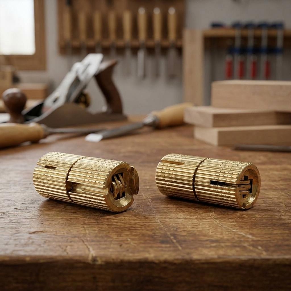 Copper Cylinder Concealed Hinges for Invisible Doors Adjustable Screws