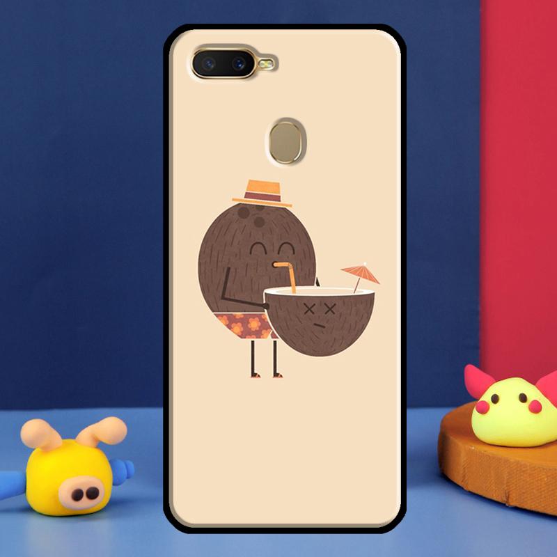 Летний Фруктово-Кокосовый Чехол Для Oppo A98 A78 A58 A15 A16 A17 A5 A9 A91 A52 A72 A76 A96 A74 A94 A54 S A57 A77 Чехол