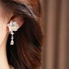 Элегантный серебряный кафф-цветок: Милые, простые и универсальные серьги для женщин