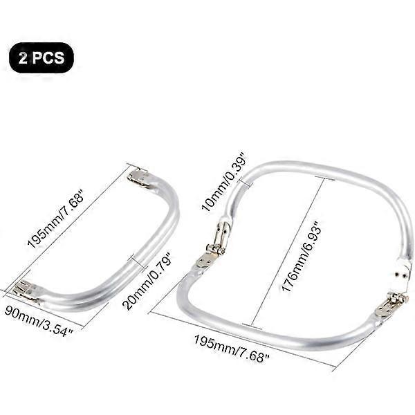 2pcs Aluminum Handbag Making Kiss Clasp Lock Frame U-Shaped Handles Frame Replacements
