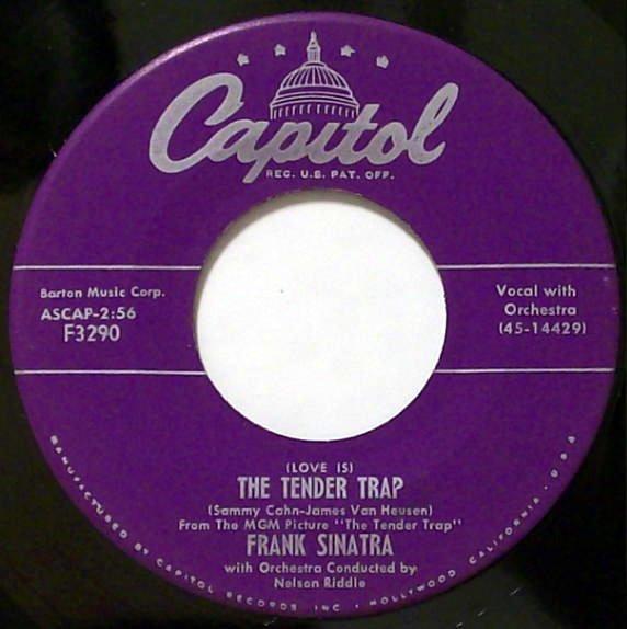 7inch Record FRANK SINATRA - (Love Is) The Tender Trap / Weep T F3290 Capitol Records 1955 US Jazz Used