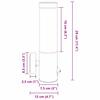Outdoor Wall Lamp Silver 12 x 8.5 x 29 cm Stainless Steel and Plastic