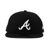 [New Era] 59FIFTY Atlanta Braves [MLB TEAM-BASIC FITTED CAP] ATLANTA BRAVES 5950 Шляпа Черная (7 (приблизительно. 55,8см)) [Использовал]