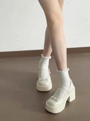 Модная готическая обувь на блочном каблуке, туфли-лодочки Mary Jane в японском стиле лолиты, с круглым носком, средней высоты, Y2k