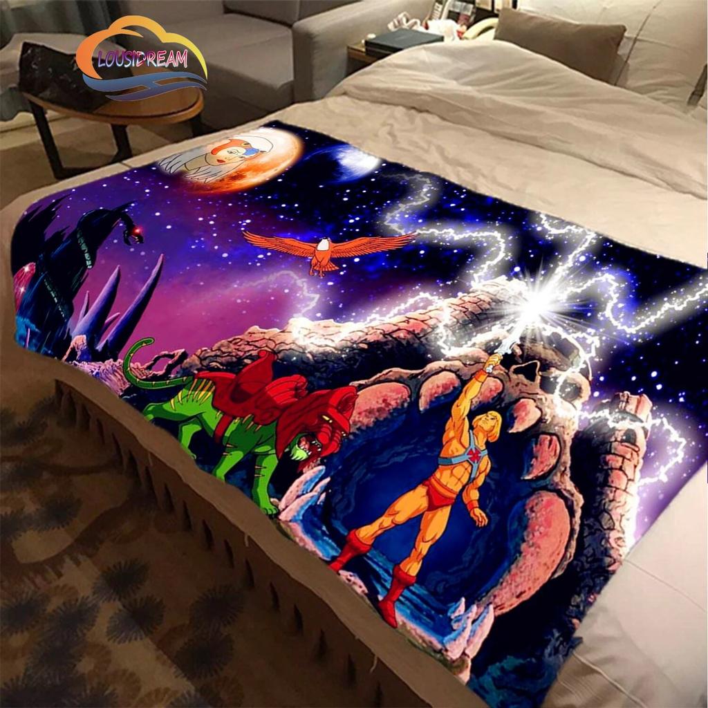 Cartoon Masters of the Universe Wool Blanket Jindian Animation Cashmere Fashion Portable Flannel Warm Camping