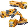 Truck Car Engineering Truck Model Simulation Mixer Truck Toys Excavator Model Toy  Kids Toy