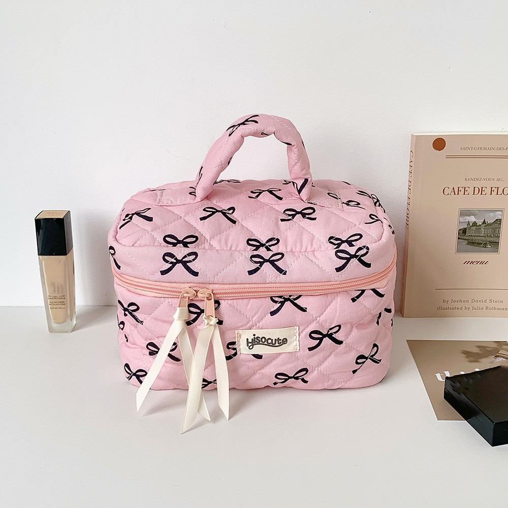 Мешочек для хранения туалетных принадлежностей на молнии с бантом, симпатичные косметички