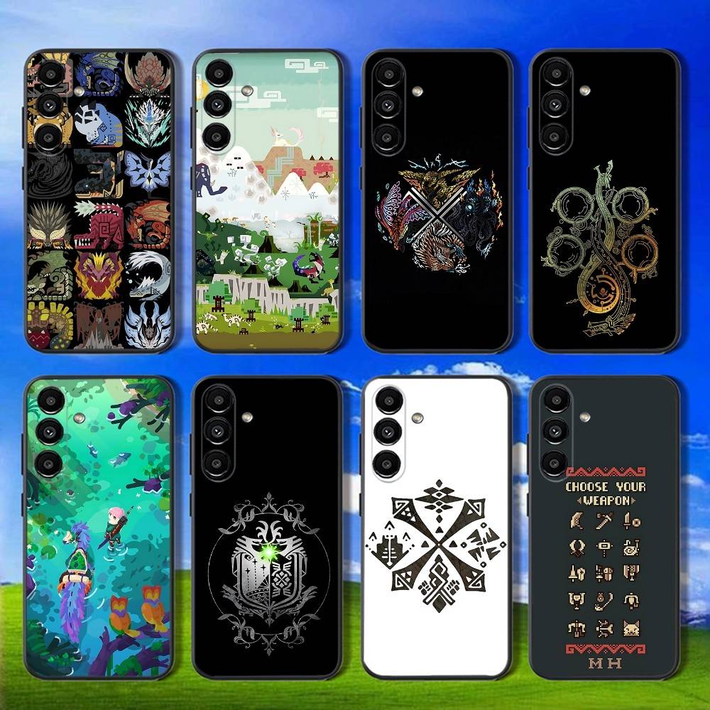 Чехол для телефона Game M-Monster-Hunter для Samsung Galaxy A13, A21s, A22, A31, A32, A52, A53, A71, A80, Мягкий черный корпус