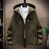 Men's Fall Jacket Waterproof Windproof Plus Size Retro Cool Hooded Hardshell Coat Chic Casual Street Style