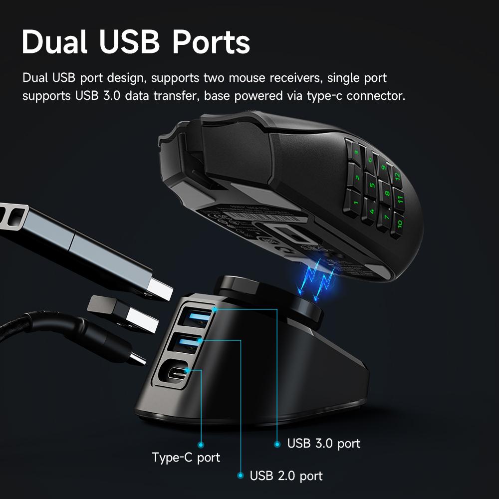Подставка-зарядка для мыши для Logitech G Pro X Superlight 2 DEX G502X Plus G903 G703 PRO2 Lightspeed Беспроводная Игровая Мышь Док-станция